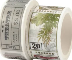 Masking Tape - Billet- Og Naturmotiver - L 3+5 M - B 20+25 MM - 2 Ruller