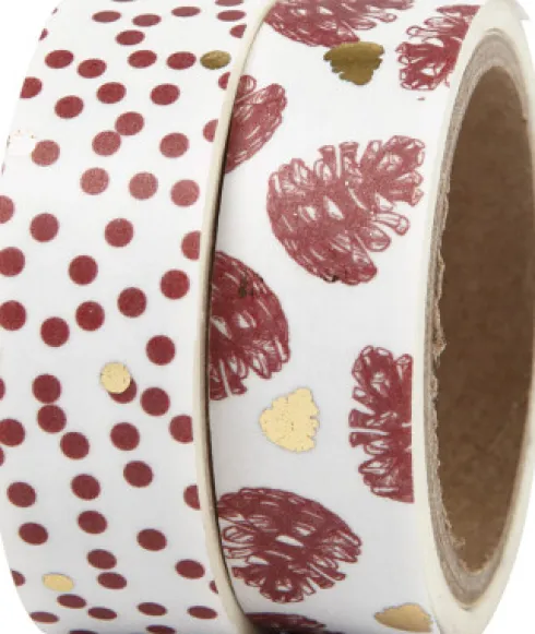 Masking Tape - Kogler Og Prikker - Folie - B 15 MM - 2X4 M