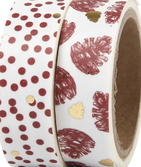 Masking Tape - Kogler Og Prikker - Folie - B 15 MM - 2X4 M