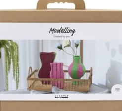 Maxi Kreativt Sæt - Modellering - Papmachévaser - Assorterede Farver