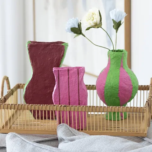 Maxi Kreativt Sæt - Modellering - Papmachévaser - Assorterede Farver