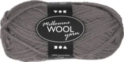 Melbourne Uldgarn - L 92 M - Pind 4-5,5 - Grå - 50 G