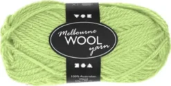 Melbourne Uldgarn - L 92 M - Pind 4-5,5 - Neon Grøn - 50 G