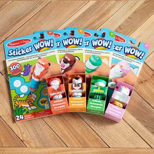 Melissa & Doug - Dinosaur Stickers Stamper Og Bog - 300 Klistermærker