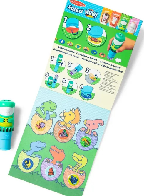 Melissa & Doug - Dinosaur Stickers Stamper Og Bog - 300 Klistermærker