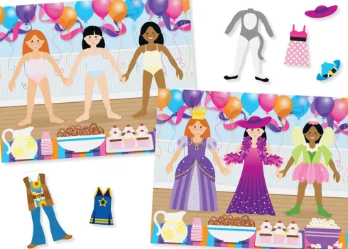 Melissa & Doug - Genanvendelige Klistermærker - Dress Up Dukker