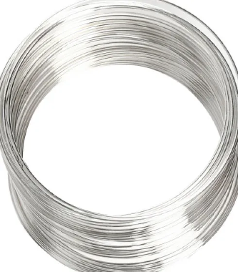 Memory Wire - Ø 6 CM - Tykkelse 0,8 MM - Forsølvet - 1 Stk