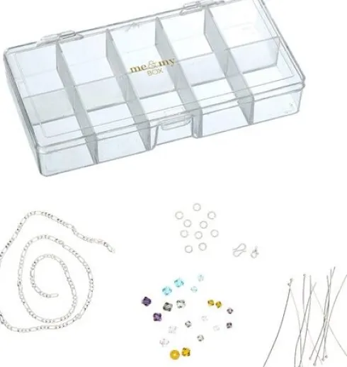 Me & My Box - DIY Perle Halskæde Kit - Figaro - Sølvbelagt 925