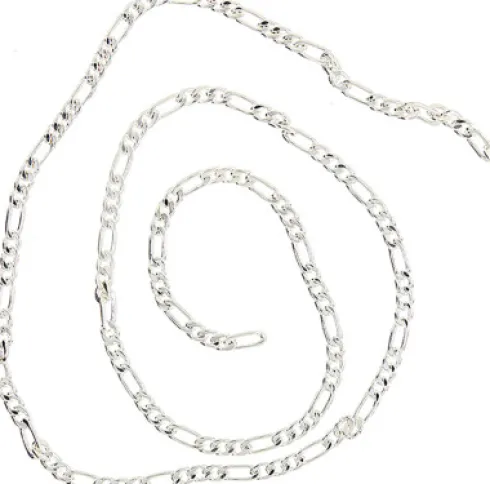 Me & My Box - Figarokæde 45 CM - Sølvbelagt 925 Sterling