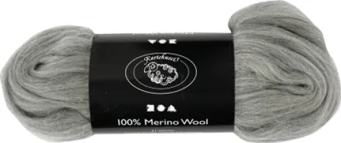Merino Uld Garn - Tykkelse 21 My - Grå - 100 G