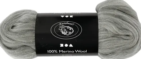 Merino Uld Garn - Tykkelse 21 My - Grå - 100 G