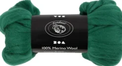 Merino Uld Garn - Tykkelse 21 My - Grøn - 100 G