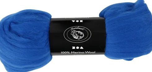 Merino Uld Garn - Tykkelse 21 My - Kobolt Blå - 100 G