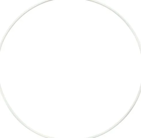 Metalring - Ø 15 CM - Tykkelse 2 MM - Hvid - 10 Stk