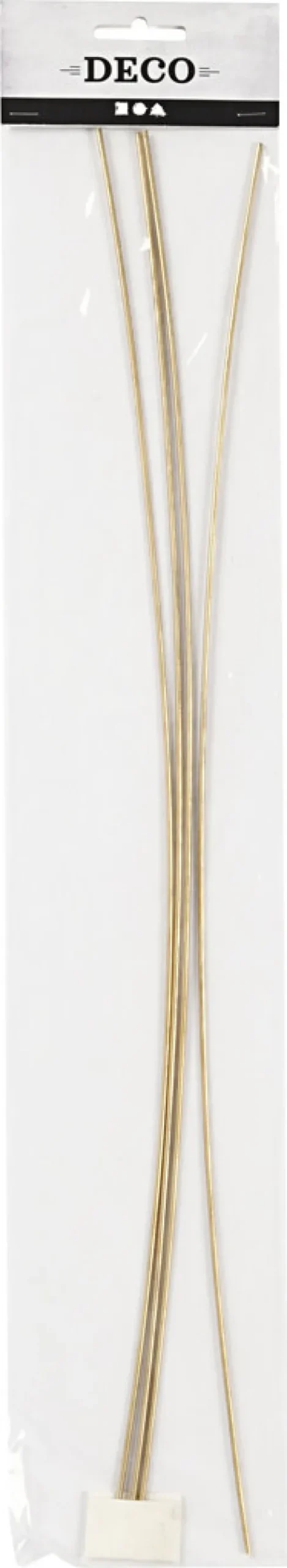 Metalstang - L 45 CM - Ø 2 MM - Messing Farve - 5 Stk
