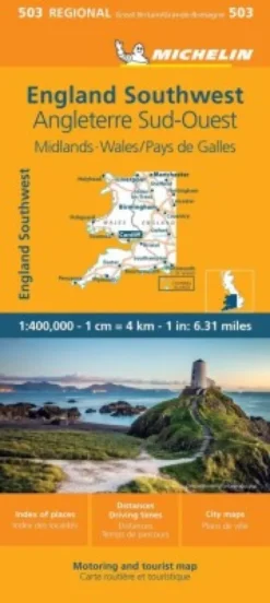 Michelin Kort - England Southwest - Motoring And Tourist Map - 503
