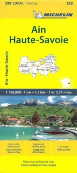 Michelin Kort - France Blad 328: Ain, Haute Savoie