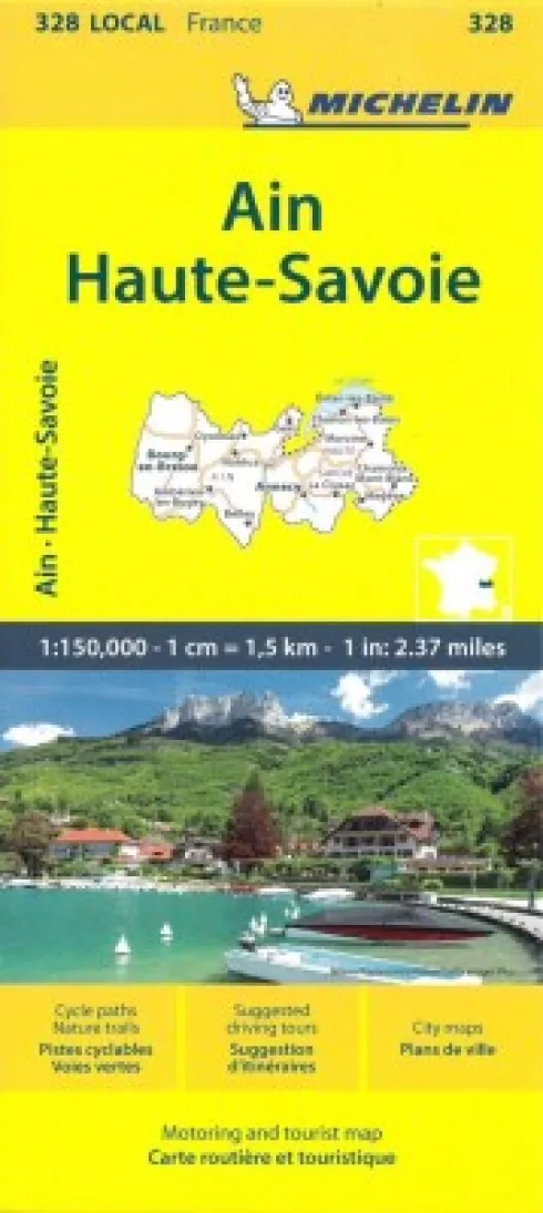 Michelin Kort - France Blad 328: Ain, Haute Savoie