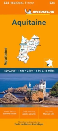 Michelin Kort - France Blad 524: Aquitaine