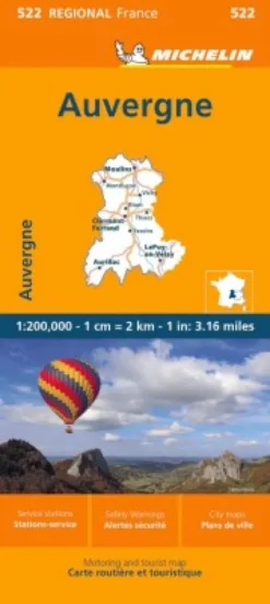Michelin Kort - France Blad 522: Auvergne Limousin