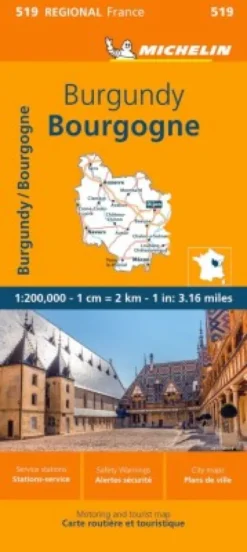 Michelin Kort - France Blad 519: Burgundy - Bourgogne