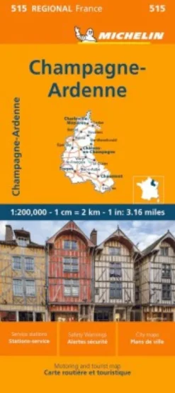 Michelin Kort - France Blad 515: Champagne - Ardennes