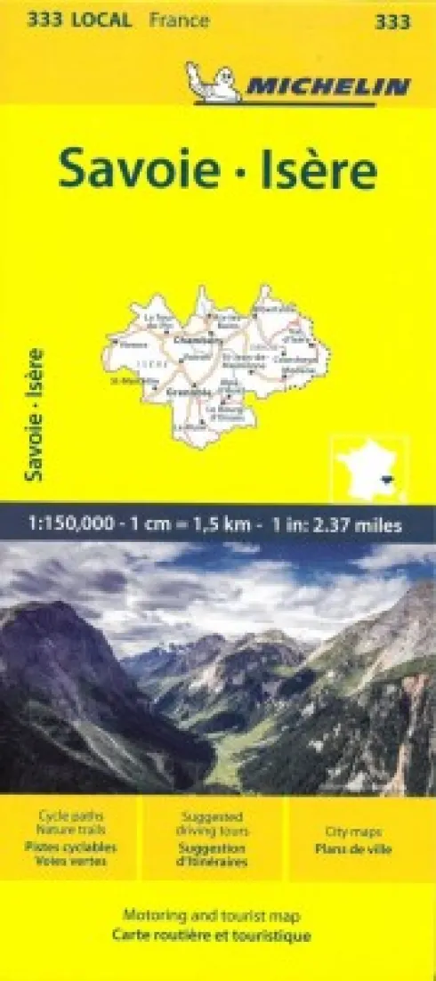 Michelin Kort - France Blad 333: Isere, Savoie