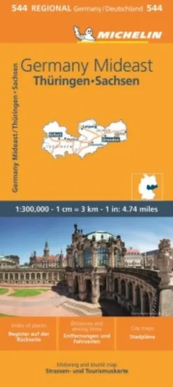 Michelin Kort - Germany Mideast - Regional Map 544