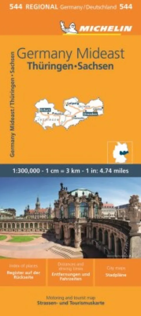 Michelin Kort - Germany Mideast - Regional Map 544