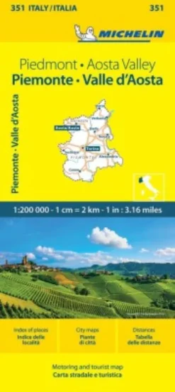 Michelin Kort - Italy Blad 351: Piemonte, Valle D´Aosta