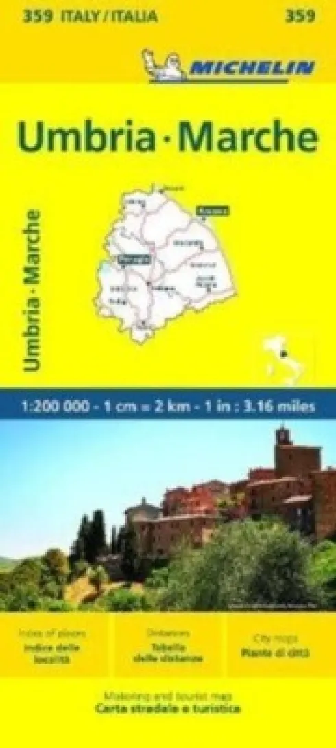 Michelin Kort - Italy Blad 359: Umbria, Marche