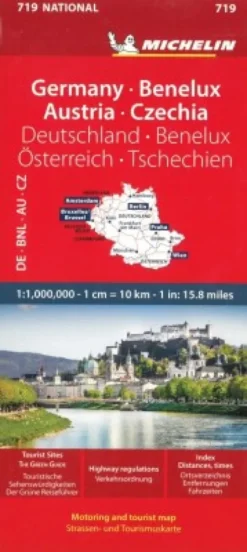 Michelin Kort - National 719: Germany, Benelux, Austria, Czech Republic