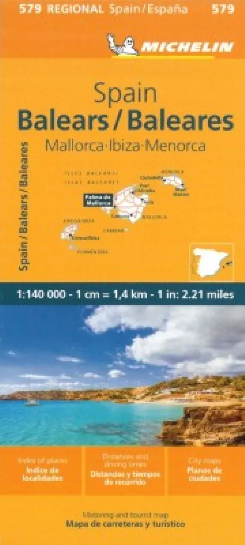 Michelin Kort - Spain Blad 579: Baleares: Mallorca, Menorca, Ibiza