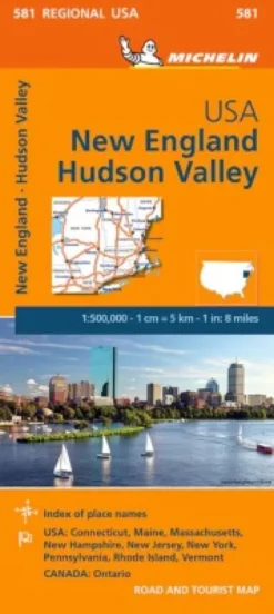Michelin Kort - Usa Blad 581: New England, Hudson Valley
