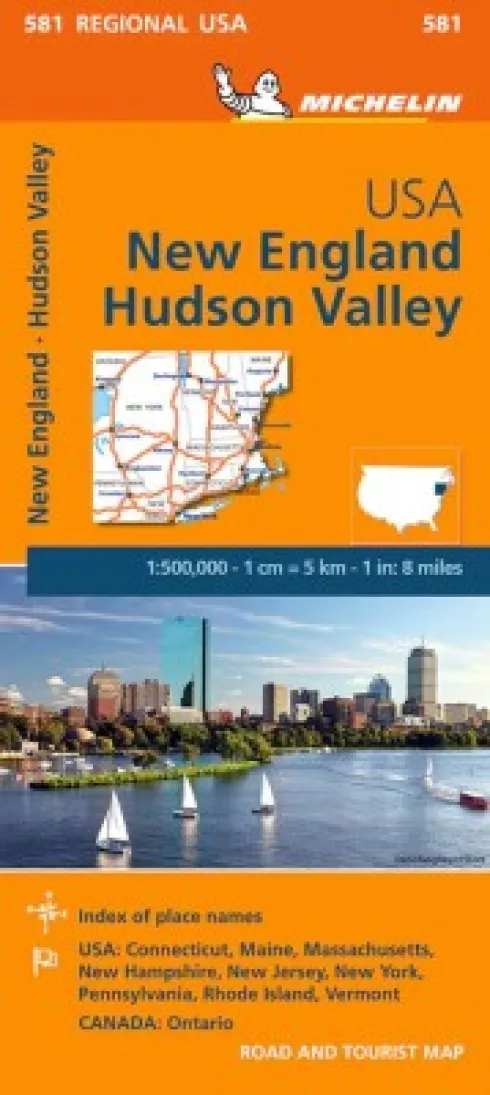 Michelin Kort - Usa Blad 581: New England, Hudson Valley