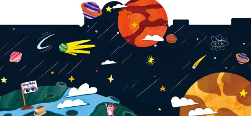 Mieredu - Jelly Stickers 38 Stk - Flytbare - Astronaut