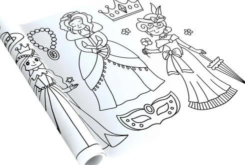 Mieredu - Kæmpebanner Til Farvelægning - Prinsesser
