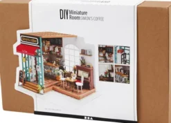 Miniaturerum - Kaffebar - H 19 CM - L 22,6 CM - B 19,4 CM - 1 Stk