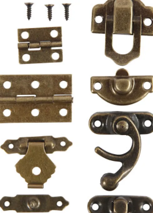 Minibeslag - Str. 16X19-19X29,5 MM - Antik Guld - 15 Sæt
