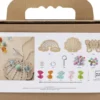Mini DIY Kit Broderi - Sommerfugl - Musling - Regnbue - Assorterede Farver