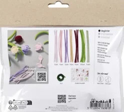 Mini DIY Kit Chenilleblomster - Tulipaner - Assorterede Farver