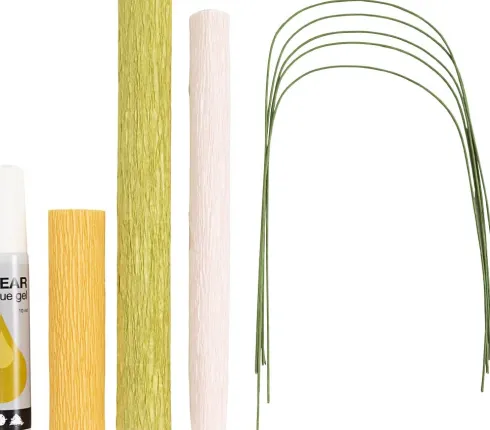Mini DIY Kit Crepepapir - Kirsebærgren - Stræk/Crepe 180% - 105 G