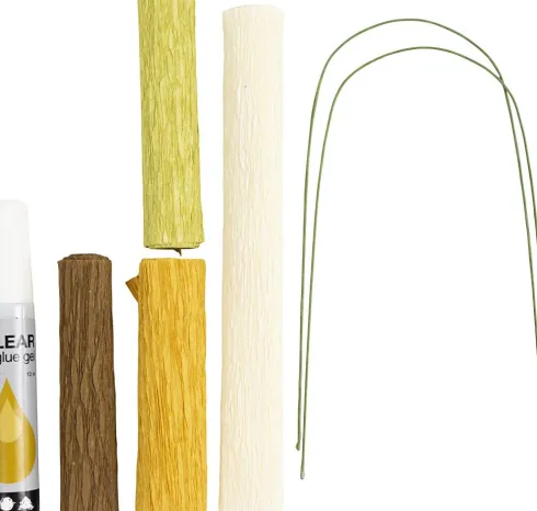 Mini DIY Kit Crepepapir - Magnoliagren - Stræk/Crepe 180% - 105 G