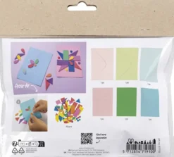 Mini DIY Kit Dekoration - Dekorerede Kort - Blå - Grøn - Pink - 1Pk