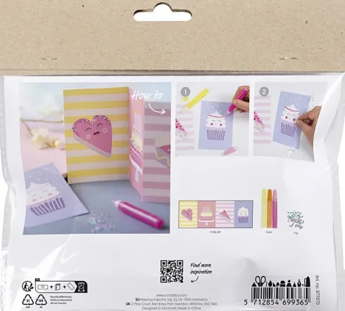 Mini DIY Kit Dekoration - Kager - Pastelgul - Pastellilla - Pastelpink