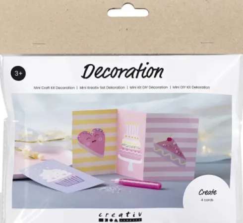 Mini DIY Kit Dekoration - Kager - Pastelgul - Pastellilla - Pastelpink