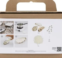 Mini DIY Kit Lysstøbning - Soyalys I Østersskaller - Off White - 1Pk