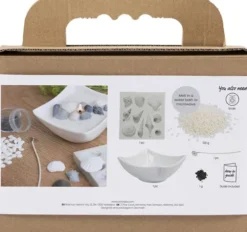 Mini DIY Kit Lysstøbning - Strandskaller - Grå - Off White