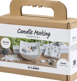 Mini DIY Kit Lysstøbning - Strandskaller - Grå - Off White