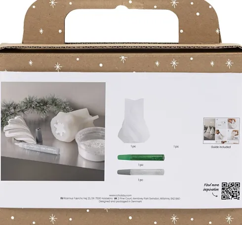 Mini DIY Kit Resin Støbning - Juletræer - Hvid - 1Pk